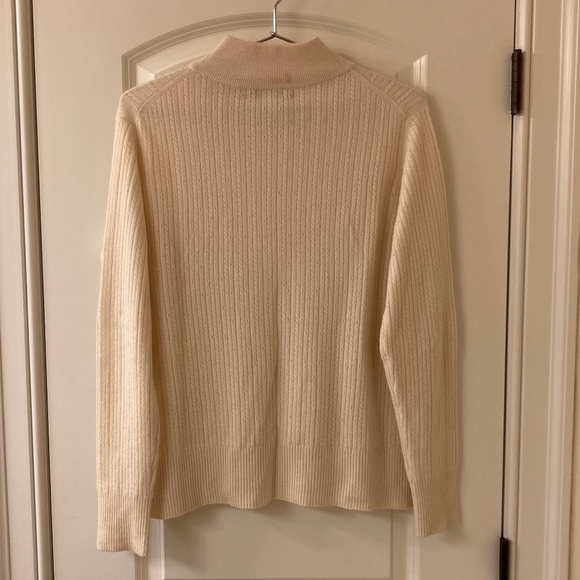 Off-white mockneck cashmere pullover size L - Picture 2 of 5